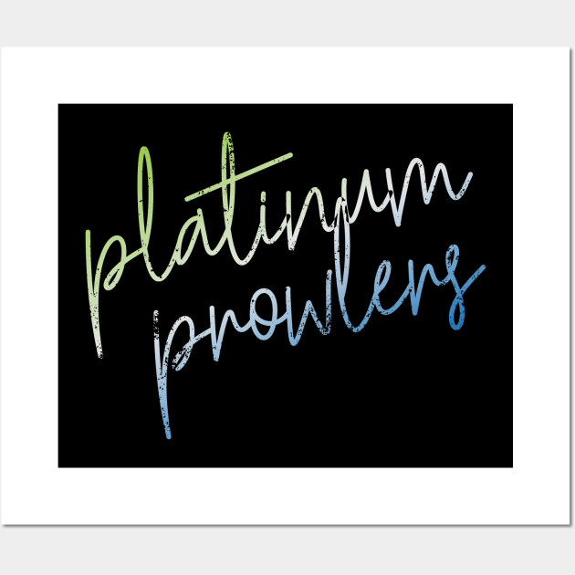 CURSIVE platinum prowlers Wall Art by bluegrasscheercats